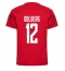 Strój piłkarski Dania Kasper Dolberg #12 Koszulka Podstawowej MŚ 2022 Krótki Rękaw
