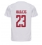 Strój piłkarski Dania Pierre-Emile Hojbjerg #23 Koszulka Wyjazdowej MŚ 2022 Krótki Rękaw