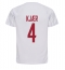 Strój piłkarski Dania Simon Kjaer #4 Koszulka Wyjazdowej MŚ 2022 Krótki Rękaw