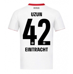 Strój piłkarski Eintracht Frankfurt Can Uzun #42 Koszulka Wyjazdowej 2025-26 Krótki Rękaw
