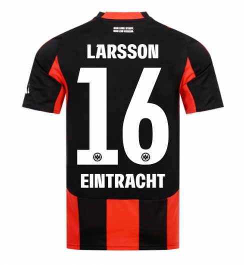 Strój piłkarski Eintracht Frankfurt Hugo Larsson #16 Koszulka Podstawowej 2025-26 Krótki Rękaw Strój piłkarski Eintracht Frankfurt Hugo Larsson #16 Koszulka Podstawowej 2025-26 Krótki Rękaw