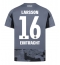 Strój piłkarski Eintracht Frankfurt Hugo Larsson #16 Koszulka Trzeciej 2025-26 Krótki Rękaw Strój piłkarski Eintracht Frankfurt Hugo Larsson #16 Koszulka Trzeciej 2025-26 Krótki Rękaw