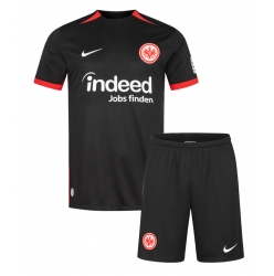 Strój piłkarski Eintracht Frankfurt Koszulka Wyjazdowej dziecięce 2024-25 Krótki Rękaw (+ Krótkie spodenki)