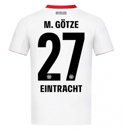 Strój piłkarski Eintracht Frankfurt Mario Gotze #27 Koszulka Wyjazdowej 2025-26 Krótki Rękaw Strój piłkarski Eintracht Frankfurt Mario Gotze #27 Koszulka Wyjazdowej 2025-26 Krótki Rękaw