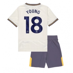 Strój piłkarski Everton Ashley Young #18 Koszulka Trzeciej dziecięce 2024-25 Krótki Rękaw (+ Krótkie spodenki)