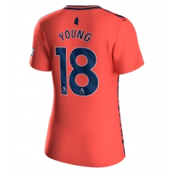 Strój piłkarski Everton Ashley Young #18 Koszulka Wyjazdowej damskie 2023-24 Krótki Rękaw