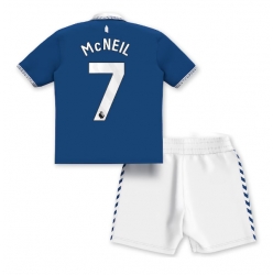 Strój piłkarski Everton Dwight McNeil #7 Koszulka Podstawowej dziecięce 2023-24 Krótki Rękaw (+ Krótkie spodenki)