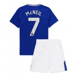 Strój piłkarski Everton Dwight McNeil #7 Koszulka Podstawowej dziecięce 2024-25 Krótki Rękaw (+ Krótkie spodenki)