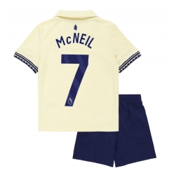 Strój piłkarski Everton Dwight McNeil #7 Koszulka Wyjazdowej dziecięce 2025-26 Krótki Rękaw (+ Krótkie spodenki)