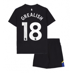 Strój piłkarski Everton Jack Grealish #18 Koszulka Trzeciej dziecięce 2025-26 Krótki Rękaw (+ Krótkie spodenki)