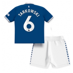 Strój piłkarski Everton James Tarkowski #6 Koszulka Podstawowej dziecięce 2023-24 Krótki Rękaw (+ Krótkie spodenki)