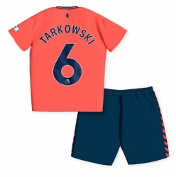 Strój piłkarski Everton James Tarkowski #6 Koszulka Wyjazdowej dziecięce 2023-24 Krótki Rękaw (+ Krótkie spodenki)