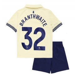 Strój piłkarski Everton Jarrad Branthwaite #32 Koszulka Wyjazdowej dziecięce 2025-26 Krótki Rękaw (+ Krótkie spodenki)