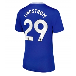 Strój piłkarski Everton Jesper Lindstrom #29 Koszulka Podstawowej damskie 2024-25 Krótki Rękaw