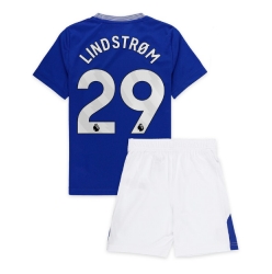 Strój piłkarski Everton Jesper Lindstrom #29 Koszulka Podstawowej dziecięce 2024-25 Krótki Rękaw (+ Krótkie spodenki)