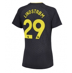 Strój piłkarski Everton Jesper Lindstrom #29 Koszulka Wyjazdowej damskie 2024-25 Krótki Rękaw