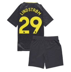 Strój piłkarski Everton Jesper Lindstrom #29 Koszulka Wyjazdowej dziecięce 2024-25 Krótki Rękaw (+ Krótkie spodenki)