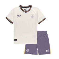 Strój piłkarski Everton Koszulka Trzeciej dziecięce 2024-25 Krótki Rękaw (+ Krótkie spodenki)
