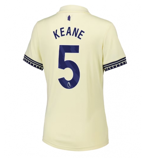 Strój piłkarski Everton Michael Keane #5 Koszulka Wyjazdowej damskie 2025-26 Krótki Rękaw Strój piłkarski Everton Michael Keane #5 Koszulka Wyjazdowej damskie 2025-26 Krótki Rękaw