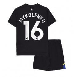 Strój piłkarski Everton Vitaliy Mykolenko #16 Koszulka Trzeciej dziecięce 2025-26 Krótki Rękaw (+ Krótkie spodenki)