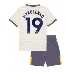 Strój piłkarski Everton Vitaliy Mykolenko #19 Koszulka Trzeciej dziecięce 2024-25 Krótki Rękaw (+ Krótkie spodenki)