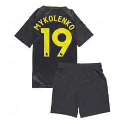 Strój piłkarski Everton Vitaliy Mykolenko #19 Koszulka Wyjazdowej dziecięce 2024-25 Krótki Rękaw (+ Krótkie spodenki)