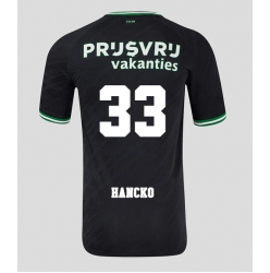 Strój piłkarski Feyenoord David Hancko #33 Koszulka Wyjazdowej 2024-25 Krótki Rękaw