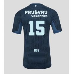 Strój piłkarski Feyenoord Jordan Bos #15 Koszulka Wyjazdowej 2025-26 Krótki Rękaw