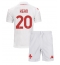 Strój piłkarski Fiorentina Moise Kean #20 Koszulka Wyjazdowej dziecięce 2024-25 Krótki Rękaw (+ Krótkie spodenki)