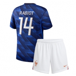 Strój piłkarski Francja Adrien Rabiot #14 Koszulka Podstawowej dziecięce MŚ 2026 Krótki Rękaw (+ Krótkie spodenki)