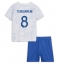 Strój piłkarski Francja Aurelien Tchouameni #8 Koszulka Wyjazdowej dziecięce MŚ 2022 Krótki Rękaw (+ Krótkie spodenki)