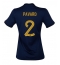 Strój piłkarski Francja Benjamin Pavard #2 Koszulka Podstawowej damskie MŚ 2022 Krótki Rękaw