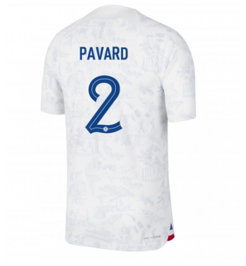 Strój piłkarski Francja Benjamin Pavard #2 Koszulka Wyjazdowej MŚ 2022 Krótki Rękaw