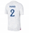 Strój piłkarski Francja Benjamin Pavard #2 Koszulka Wyjazdowej MŚ 2022 Krótki Rękaw