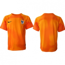 Strój piłkarski Francja Bramkarskie Koszulka Podstawowej MŚ 2022 Krótki Rękaw