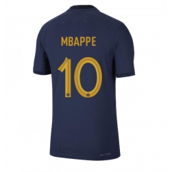 Strój piłkarski Francja Kylian Mbappe #10 Koszulka Podstawowej MŚ 2022 Krótki Rękaw