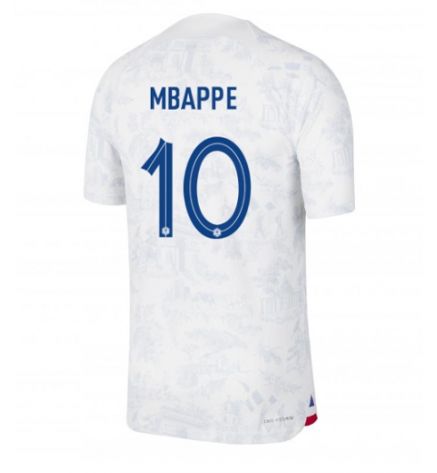 Strój piłkarski Francja Kylian Mbappe #10 Koszulka Wyjazdowej MŚ 2022 Krótki Rękaw