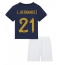 Strój piłkarski Francja Lucas Hernandez #21 Koszulka Podstawowej dziecięce MŚ 2022 Krótki Rękaw (+ Krótkie spodenki)