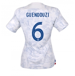 Strój piłkarski Francja Matteo Guendouzi #6 Koszulka Wyjazdowej damskie MŚ 2022 Krótki Rękaw