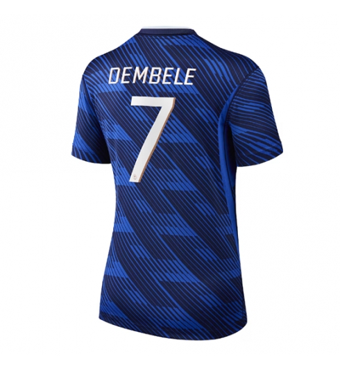 Strój piłkarski Francja Ousmane Dembele #7 Koszulka Podstawowej damskie MŚ 2026 Krótki Rękaw Strój piłkarski Francja Ousmane Dembele #7 Koszulka Podstawowej damskie MŚ 2026 Krótki Rękaw