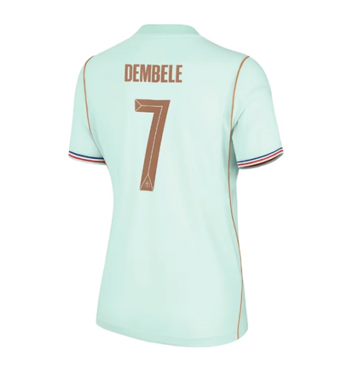 Strój piłkarski Francja Ousmane Dembele #7 Koszulka Wyjazdowej damskie MŚ 2026 Krótki Rękaw Strój piłkarski Francja Ousmane Dembele #7 Koszulka Wyjazdowej damskie MŚ 2026 Krótki Rękaw