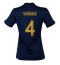 Strój piłkarski Francja Raphael Varane #4 Koszulka Podstawowej damskie MŚ 2022 Krótki Rękaw
