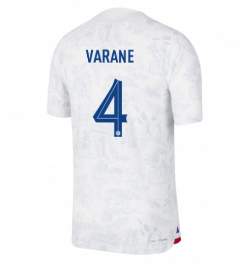 Strój piłkarski Francja Raphael Varane #4 Koszulka Wyjazdowej MŚ 2022 Krótki Rękaw