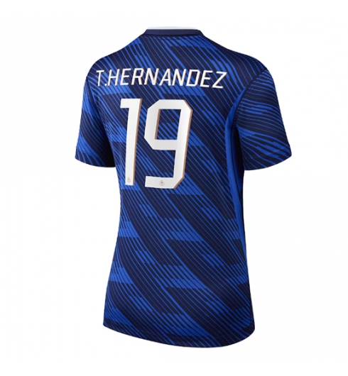 Strój piłkarski Francja Theo Hernandez #19 Koszulka Podstawowej damskie MŚ 2026 Krótki Rękaw Strój piłkarski Francja Theo Hernandez #19 Koszulka Podstawowej damskie MŚ 2026 Krótki Rękaw