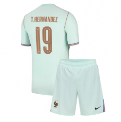 Strój piłkarski Francja Theo Hernandez #19 Koszulka Wyjazdowej dziecięce MŚ 2026 Krótki Rękaw (+ Krótkie spodenki)