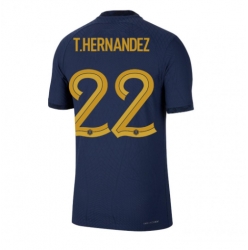 Strój piłkarski Francja Theo Hernandez #22 Koszulka Podstawowej MŚ 2022 Krótki Rękaw