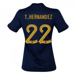 Strój piłkarski Francja Theo Hernandez #22 Koszulka Podstawowej damskie MŚ 2022 Krótki Rękaw