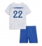 Strój piłkarski Francja Theo Hernandez #22 Koszulka Wyjazdowej dziecięce MŚ 2022 Krótki Rękaw (+ Krótkie spodenki)