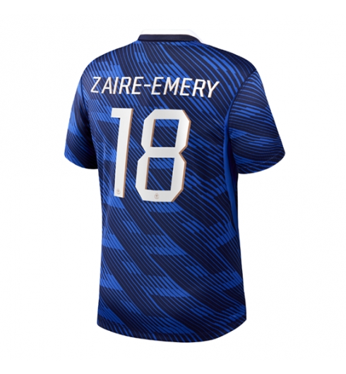 Strój piłkarski Francja Warren Zaire-Emery #18 Koszulka Podstawowej MŚ 2026 Krótki Rękaw Strój piłkarski Francja Warren Zaire-Emery #18 Koszulka Podstawowej MŚ 2026 Krótki Rękaw