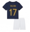 Strój piłkarski Francja William Saliba #17 Koszulka Podstawowej dziecięce MŚ 2022 Krótki Rękaw (+ Krótkie spodenki)
